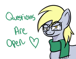 Size: 806x625 | Tagged: safe, derpy hooves, pegasus, pony, ask hipster derpy, g4, clothes, female, glasses, hipster, mare, scarf, tumblr