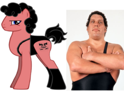 Size: 700x538 | Tagged: safe, andré the giant, ponified, wwe