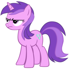 Size: 3304x3304 | Tagged: safe, artist:kaczyyy, amethyst star, sparkler, pony, unicorn, g4, female, high res, mare, scowl, simple background, solo, transparent background, unamused, unimpressed, vector