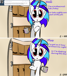 Size: 1100x1247 | Tagged: safe, artist:abaddon41, dj pon-3, vinyl scratch, ask vinyl and octavia, g4