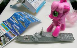 Size: 1000x622 | Tagged: safe, artist:kensingshow, cheerilee, g4, irl, photo, toy, warship