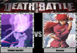 Size: 897x617 | Tagged: safe, twilight sparkle, g4, brain fight, crossover, death battle, dude looks like a lady, kurama, meta, yu yu hakusho