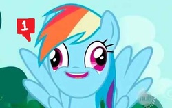 Size: 492x311 | Tagged: safe, edit, screencap, rainbow dash, g4, 1, derp, doshie, faic