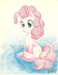 Size: 1194x1549 | Tagged: dead source, safe, artist:hahasauce, pinkie pie, earth pony, pony, g4, solo, traditional art