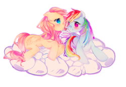 Size: 800x550 | Tagged: safe, artist:kikuramu, fluttershy, rainbow dash, g4, female, lesbian, ship:flutterdash, shipping, simple background, transparent background