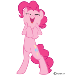 Size: 1000x1164 | Tagged: safe, artist:kuren247, pinkie pie, g4, bipedal, invisible tickles, simple background, transparent background, vector