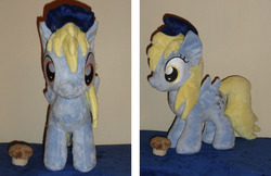 Size: 990x640 | Tagged: safe, artist:whitedove-creations, derpy hooves, g4, filly, hat, irl, muffin, photo, plushie