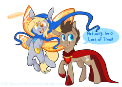 Size: 1047x752 | Tagged: safe, artist:buljong, derpy hooves, doctor whooves, time turner, pegasus, pony, ask doctor whooves, g4, ask, crossover, female, god tier, god tiers, homestuck, mare, tumblr