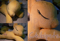 Size: 900x609 | Tagged: safe, artist:chibi-pets, fluttershy, pony, g4, hairless, irl, photo, plushie, sleeping, solo, wip