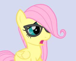 Size: 709x570 | Tagged: safe, fluttershy, g4, filly, glasses