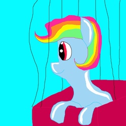 Size: 800x800 | Tagged: safe, artist:mastermarik, rainbow dash, g4, ms paint