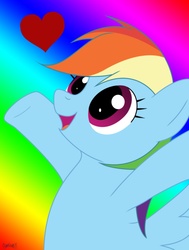 Size: 924x1224 | Tagged: safe, artist:iflysna94, rainbow dash, pony, g4, female, heart, solo