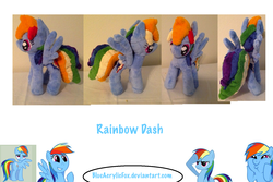 Size: 1500x1000 | Tagged: safe, artist:blueacrylicfox, rainbow dash, pony, g4, irl, photo, plushie, solo
