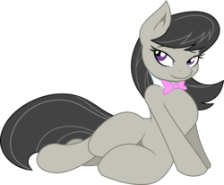 Size: 4158x3425 | Tagged: safe, artist:joey darkmeat, artist:takua770, octavia melody, earth pony, pony, bedroom eyes, colored, eyebrows, eyebrows visible through hair, female, high res, mare, simple background, sitting, smiling, solo, sultry pose, transparent background