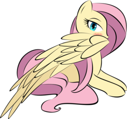 Size: 3251x3061 | Tagged: safe, artist:up1ter, fluttershy, pony, g4, blushing, female, high res, simple background, solo, transparent background, vector