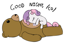 Size: 1500x1000 | Tagged: safe, artist:corwin, sweetie belle, pony, unicorn, g4, drool, female, filly, foal, simple background, sleeping, teddy bear, transparent background