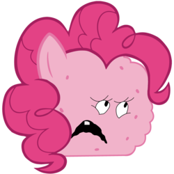 Size: 3150x3150 | Tagged: safe, artist:freakinninja, pinkie pie, earth pony, pony, g4, aqua teen hunger force, female, high res, meatwad, pinkwad, simple background, solo, transparent background