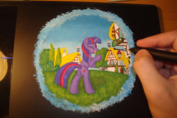 Size: 1600x1067 | Tagged: safe, artist:d-calcaris, twilight sparkle, g4, gouache, photo, traditional art