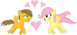 Size: 1597x742 | Tagged: safe, artist:fluttershysstallion, fluttershy, oc, g4, jay coy, love