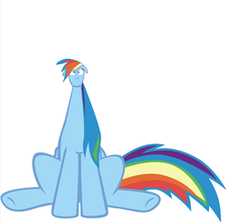 Size: 931x916 | Tagged: safe, rainbow dash, pegasus, pony, g4, female, mare, simple background, small head, solo, white background
