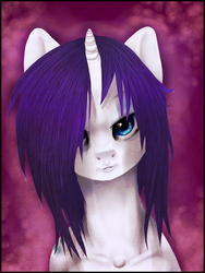 Size: 768x1024 | Tagged: safe, artist:imalou, rarity, pony, g4, female, solo