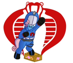 Size: 1346x1164 | Tagged: safe, artist:rydelfox, sweetie belle, g4, cobra commander, parody, solo