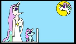 Size: 1174x681 | Tagged: safe, princess celestia, anthro, g4, ms paint