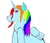 Size: 743x639 | Tagged: safe, oc, oc only, oc:rainbow star, alicorn, pony, alicorn oc, donut steel, not rainbow dash, siblings, solo