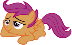 Size: 7500x4700 | Tagged: safe, artist:kuren247, scootaloo, pegasus, pony, g4, absurd resolution, female, lidded eyes, simple background, smiling, solo, transparent background, vector