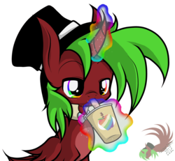 Size: 900x830 | Tagged: safe, artist:turrkoise, oc, oc only, alicorn, pony, drink