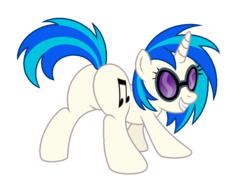 Size: 1000x750 | Tagged: safe, artist:aleximusprime, dj pon-3, vinyl scratch, pony, g4, butt, female, plot, simple background, solo, transparent background