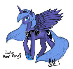 Size: 900x848 | Tagged: safe, artist:x6tr2ni, princess luna, pony, g4, female, s1 luna, simple background, solo