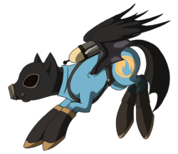 Size: 900x779 | Tagged: safe, artist:overcharge, pony, clothes, gas mask, mask, ponified, pyro (tf2), simple background, solo, team fortress 2, transparent background