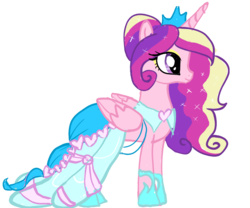 Size: 881x732 | Tagged: safe, artist:marytheechidna, princess cadance, alicorn, pony, g4, clothes, crown, dress, female, mare, simple background, solo, transparent background