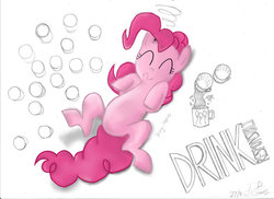 Size: 900x654 | Tagged: safe, artist:redxfour, pinkie pie, g4, alcohol, drunk