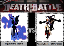 Size: 699x501 | Tagged: safe, nightmare moon, g4, ansem, ansem seeker of darkness, death battle, disney, kingdom hearts, meta