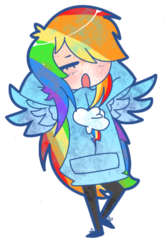 Size: 557x845 | Tagged: safe, artist:crownofspadez, rainbow dash, human, g4, clothes, cute, cutie mark, dashabetes, female, hair over one eye, hoodie, humanized, open mouth, simple background, solo, transparent background, winged humanization