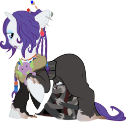 Size: 3161x3046 | Tagged: safe, artist:halotheme, princess luna, rarity, spike, pony, unicorn, g4, crossover, doll, female, final fantasy, high res, horn, mare, simple background, solo, transparent background
