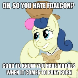 Size: 680x680 | Tagged: safe, bon bon, sweetie drops, earth pony, pony, g4, all caps, caption, condescending bonbon, condescending wonka, exploitable meme, image macro, impact font, implied foalcon, implied porn, meme, ponified meme, roald dahl, text, willy wonka, willy wonka and the chocolate factory