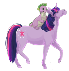 Size: 659x681 | Tagged: safe, artist:spookacat, spike, twilight sparkle, g4, realistic