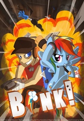 Size: 1070x1545 | Tagged: safe, artist:mahsira, rainbow dash, g4, crossover, rainbow scout, scout (tf2), team fortress 2