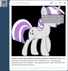 Size: 629x662 | Tagged: safe, twilight velvet, g4, brony, confession, meta, mother, text, tumblr