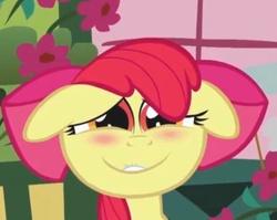 Size: 739x589 | Tagged: safe, edit, edited screencap, screencap, apple bloom, earth pony, pony, call of the cutie, g4, my little pony: friendship is magic, inverted mouth