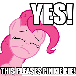 Size: 512x512 | Tagged: safe, pinkie pie, g4, caption, image macro, inverted mouth, reaction image