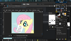 Size: 1024x600 | Tagged: safe, fluttershy, g4, exploitable meme, fluttershy's note meme, making of, meme, meta