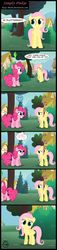 Size: 941x4160 | Tagged: safe, artist:toxic-mario, fluttershy, pinkie pie, g4, comic, filly, plumbob, shrug, the sims, wat, younger