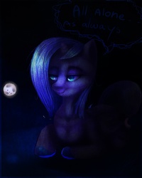 Size: 1024x1280 | Tagged: safe, artist:imalou, princess luna, pony, g4, female, moon, solo