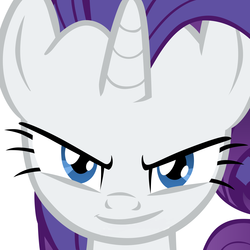 Size: 4000x4000 | Tagged: safe, edit, rarity, pony, g4, look before you sleep, bend over, inverted mouth, rapeface, solo