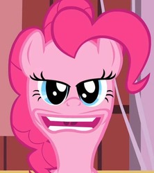 Size: 432x487 | Tagged: safe, pinkie pie, g4, inverted mouth, wat