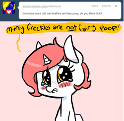 Size: 588x572 | Tagged: safe, princess celestia, g4, crying, freckles, little lestie, tumblr